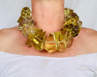 Citrine and Sterling Silver Necklace. Atelier Aadya