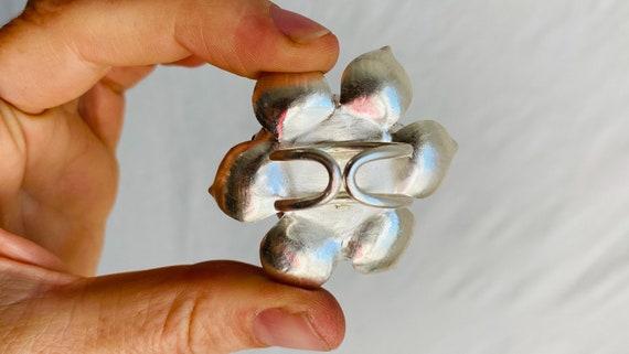 Silver Lotus Ring. Adjustable - image 6