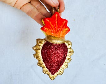 Mexican Sacred Heart Decor.  Oaxaca, Mexico. Corazon Sagrado.