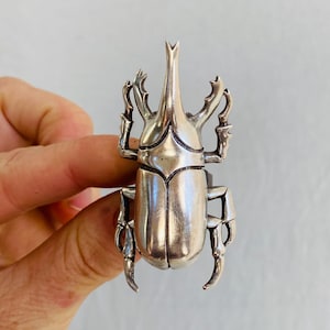 Hmong Silver Beetle Ring. Adjustable