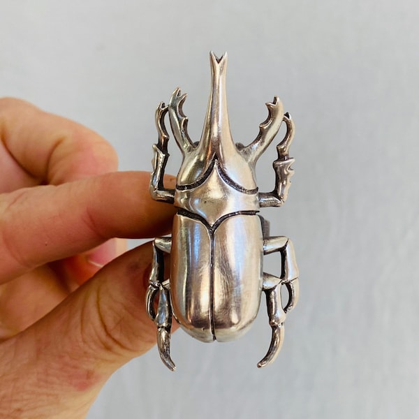 Hmong Silver Beetle Ring. Adjustable