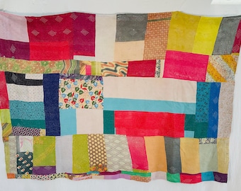 Fine Vintage Kantha Quilt from Bengal, India. Textile Art. 4240
