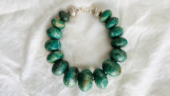 Mayan Guatemalita Jade Graduated Choker Necklace.… - image 4