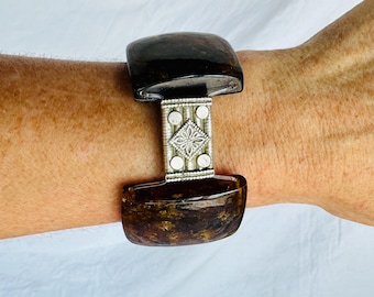 Amber Beaded Bracelet. Mexican Amber. Chunky. 2864