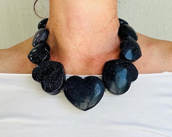 Collar de plata y piedra de oro azul. Atelier Aadya.