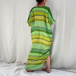 Greens Silk Kaftan. India. One Size. image 5