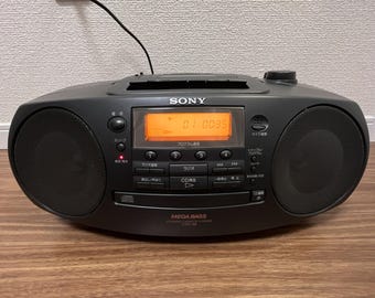 ビンテージ ソニー ポータブル CD プレーヤー AM-FM ラジオ カセット