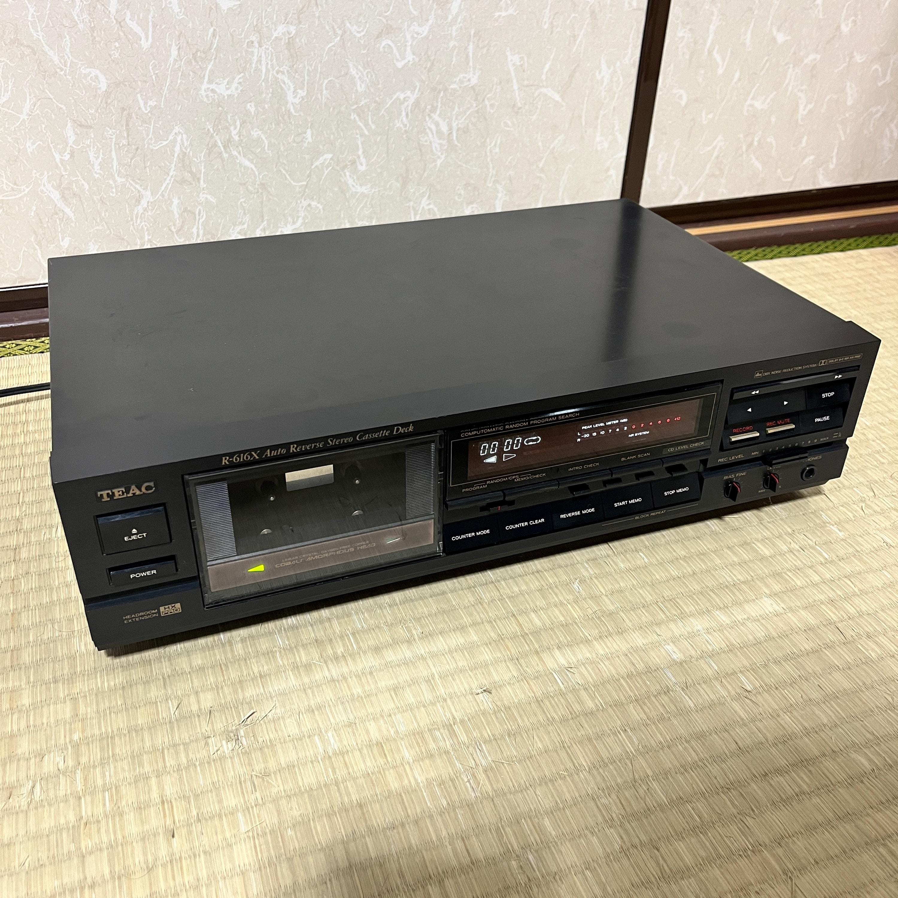 TEAC R-616X オートリバースステレオカセットデッキ — シングルデッキ