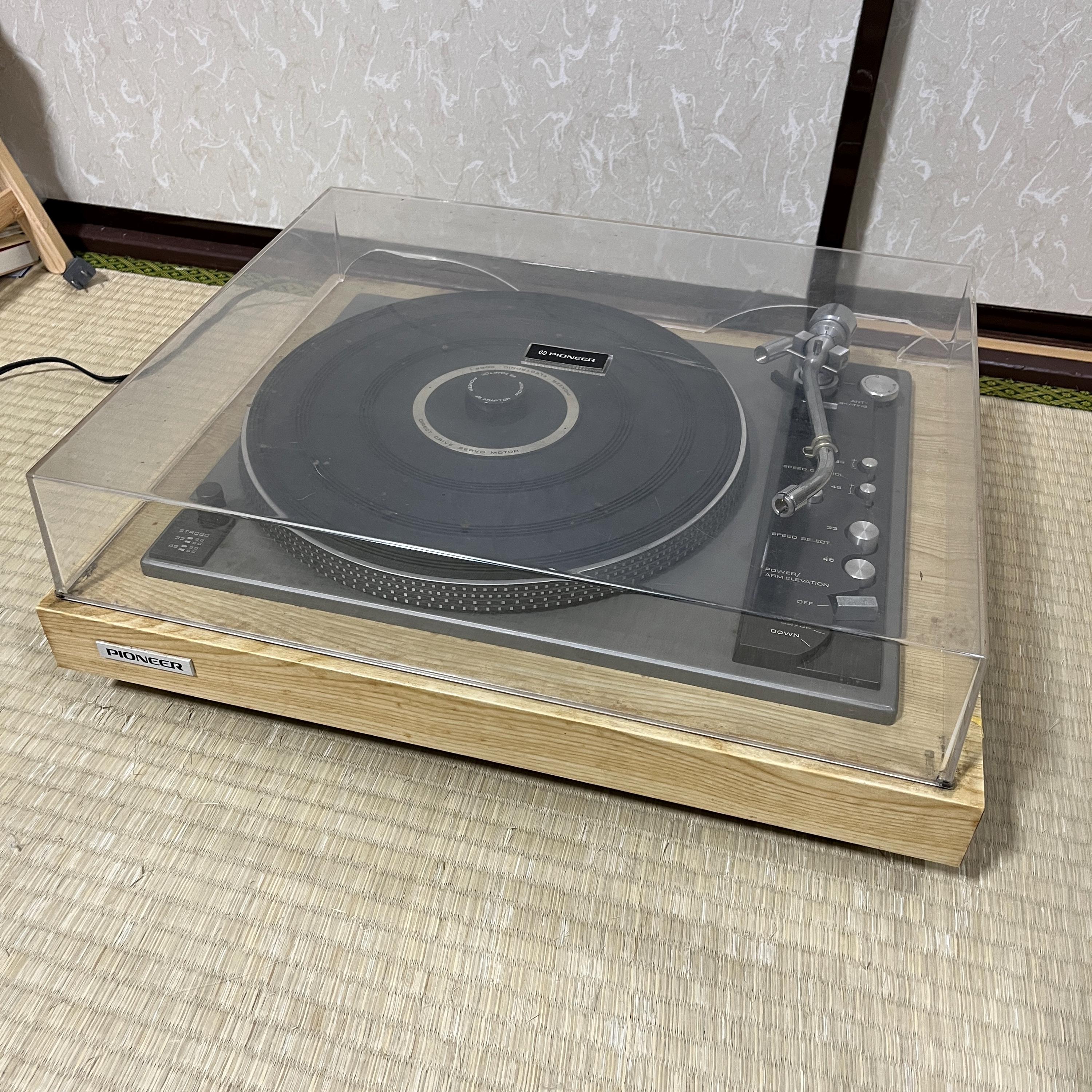 ビンテージ パイオニア PL-A58 自動ターンテーブル – 回転動作 – 針