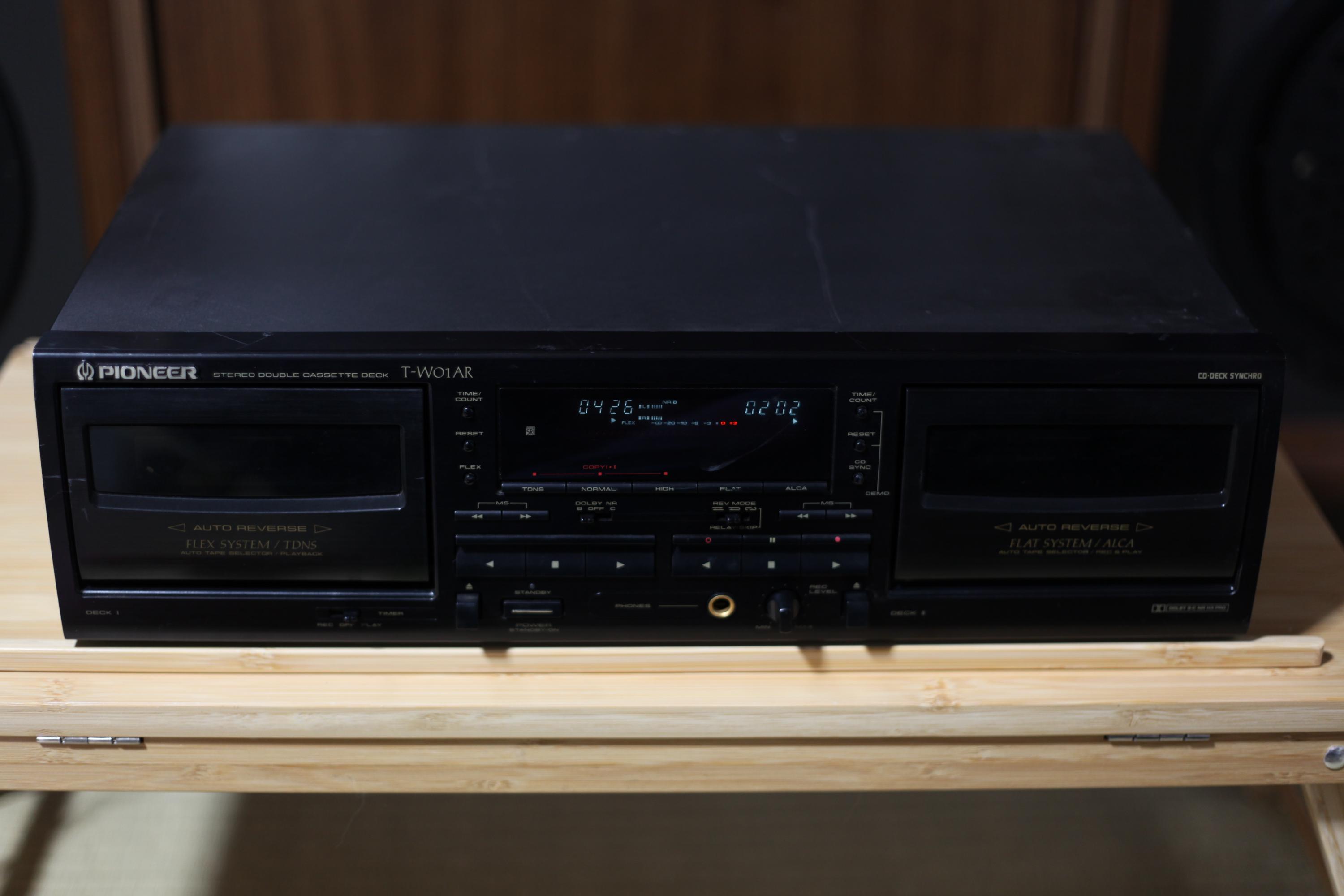 Pioneer T-W01AR Stereo Double Cassette Deck – Working Condition