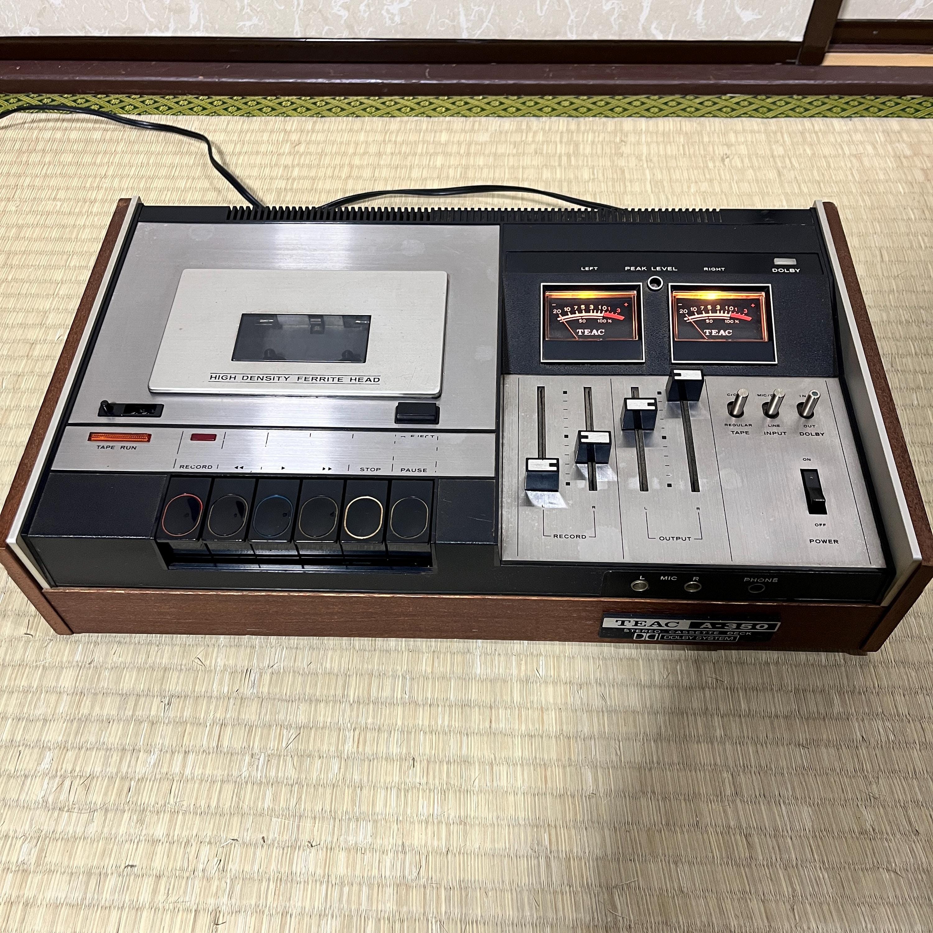 TEAC A-350 Vintage Stereo Cassette Deck • Dolby System • Wood