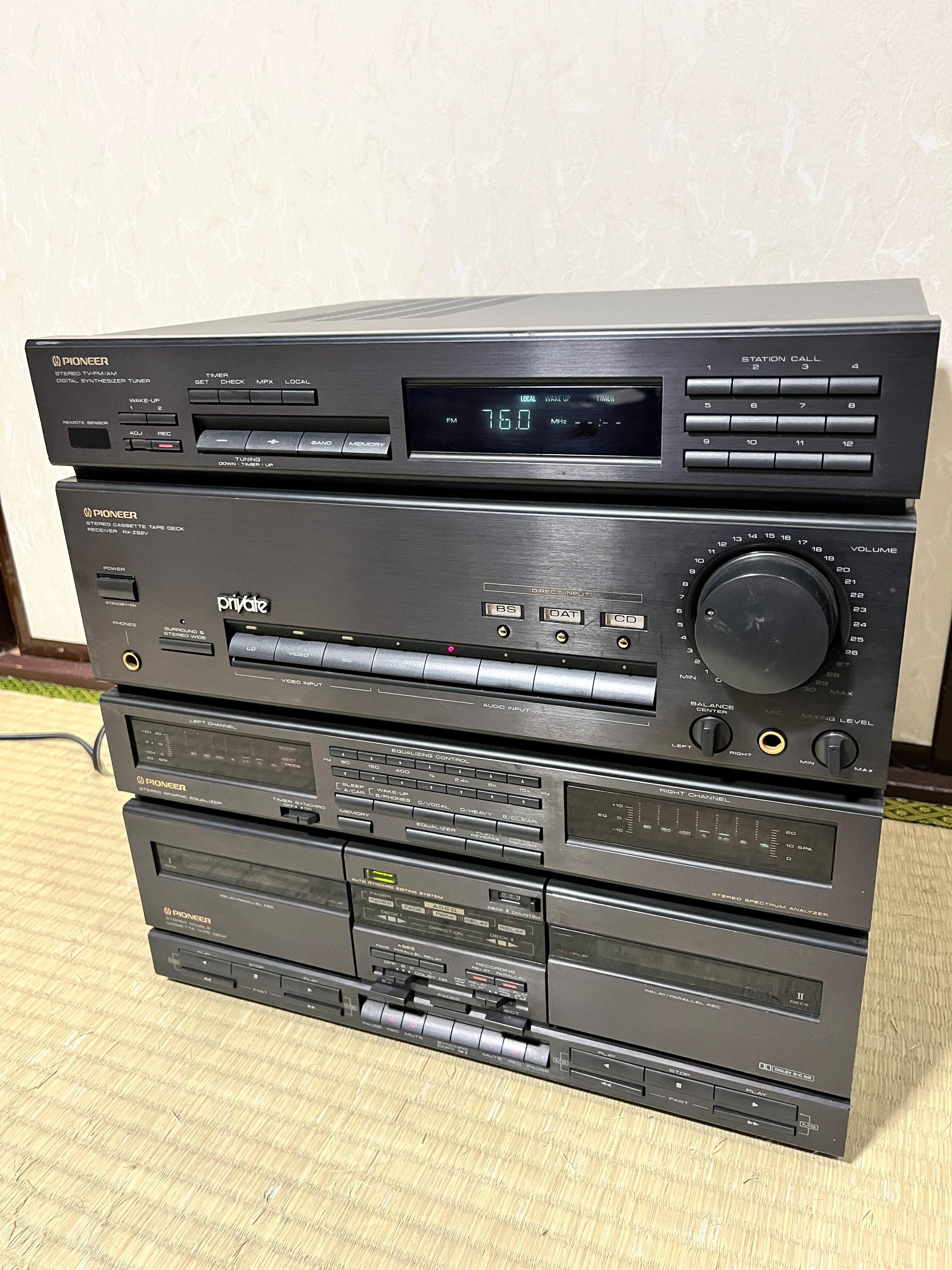 Pioneer Private RX-Z92V Vintage Stereo Receiver With Dual Cassette