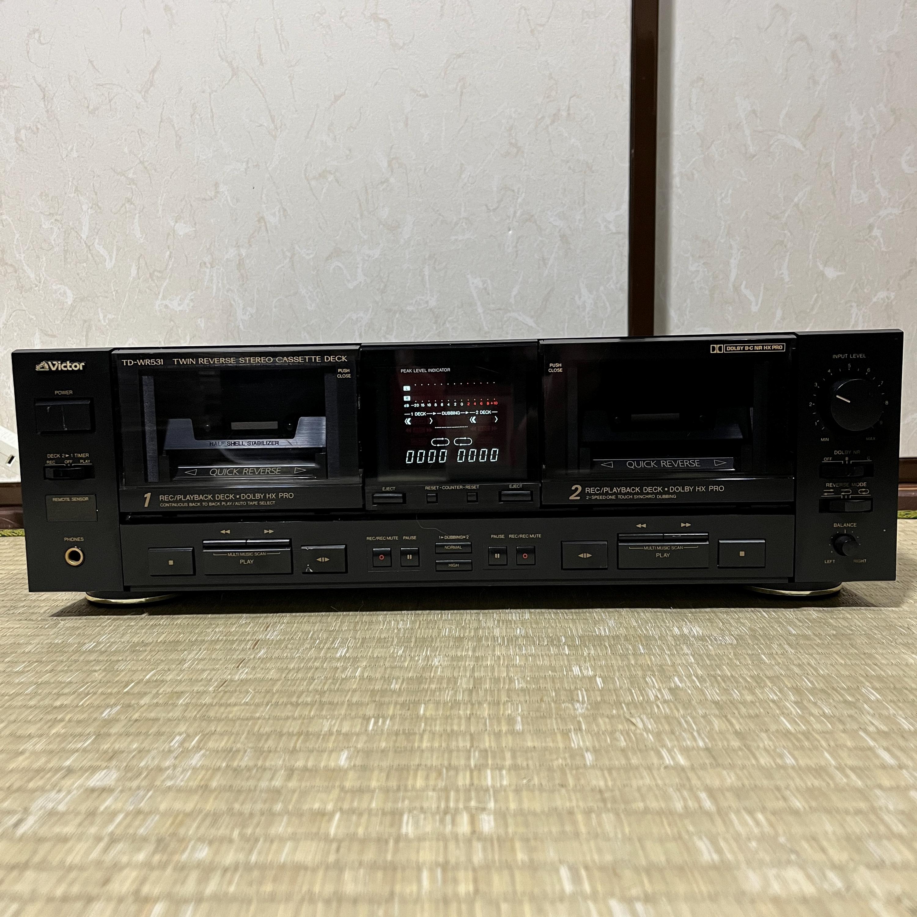 Victor TD-WR531 Twin Quick Reverse Cassette Deck – Vintage JVC