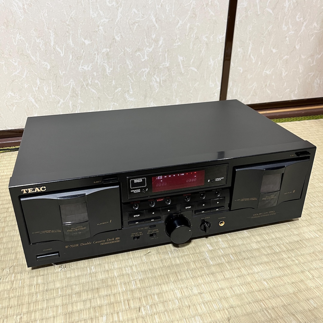 TEAC カセットデッキ　W-760R Vintage TEAC W-760R Double Cassette Deck – Auto-reverse, Dolby B/C