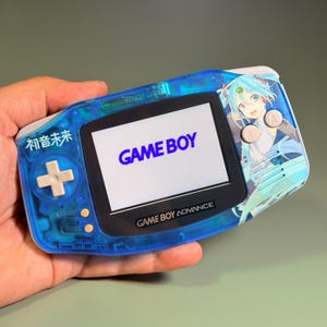 Game Boy Advance IPS Console | Transparent Blue Shell | High-Resolution IPS | Modded