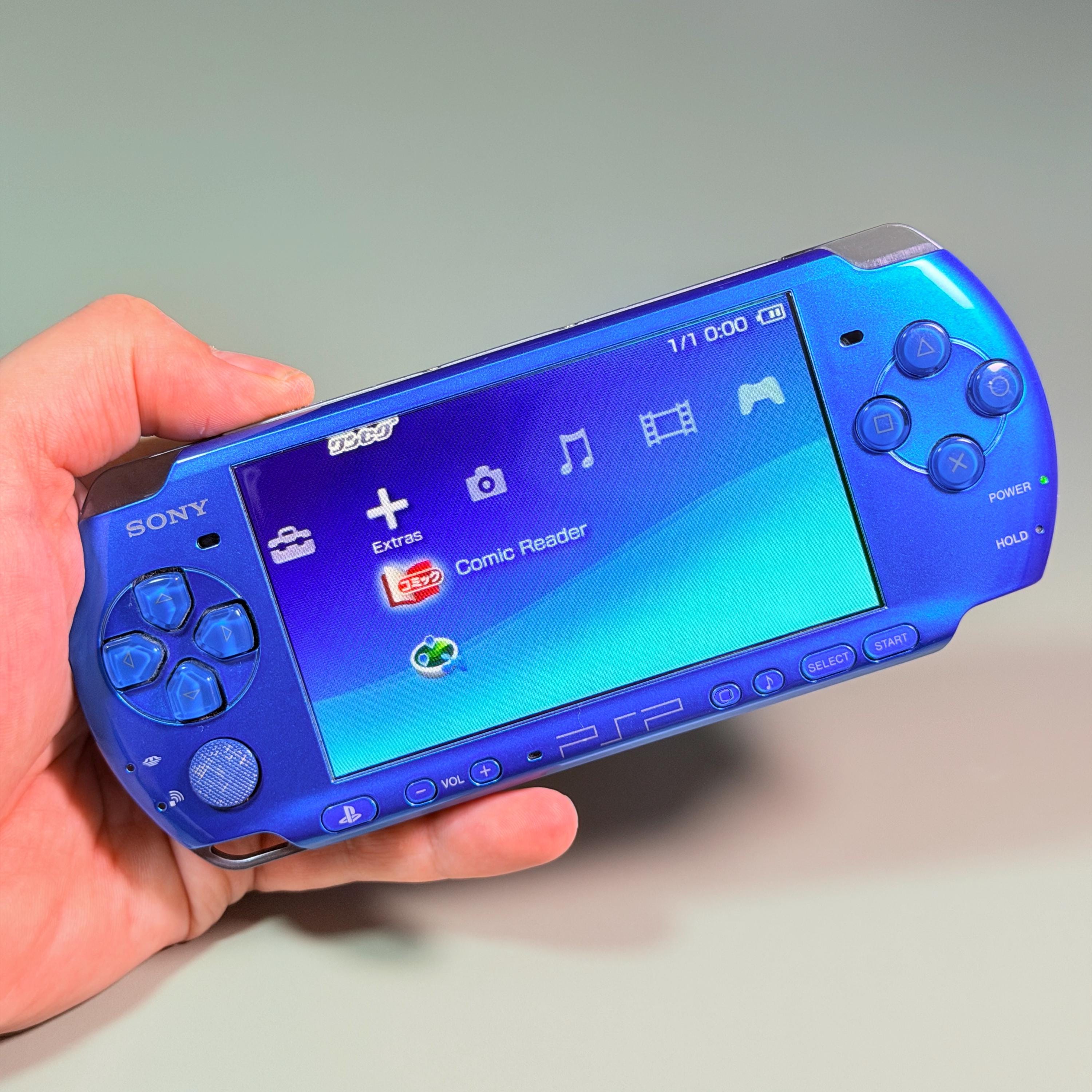 Psp 3000 Battery Cover Blue - Etsy