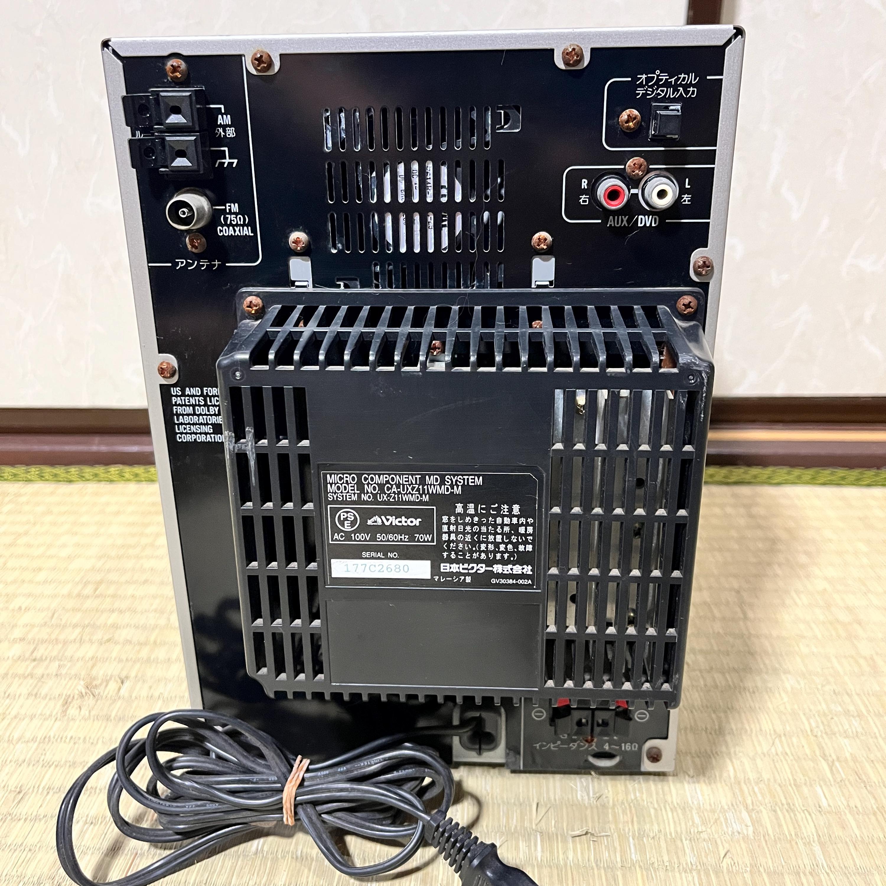 Victor UX-Z11 WMD Micro Component System Cd/fm/aux Working – MD