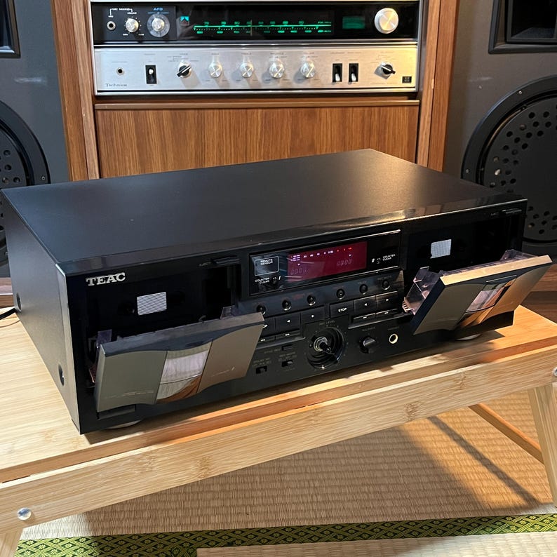 TEAC W-760R Double Cassette Deck | Right Deck Working | Left Not | AS ...