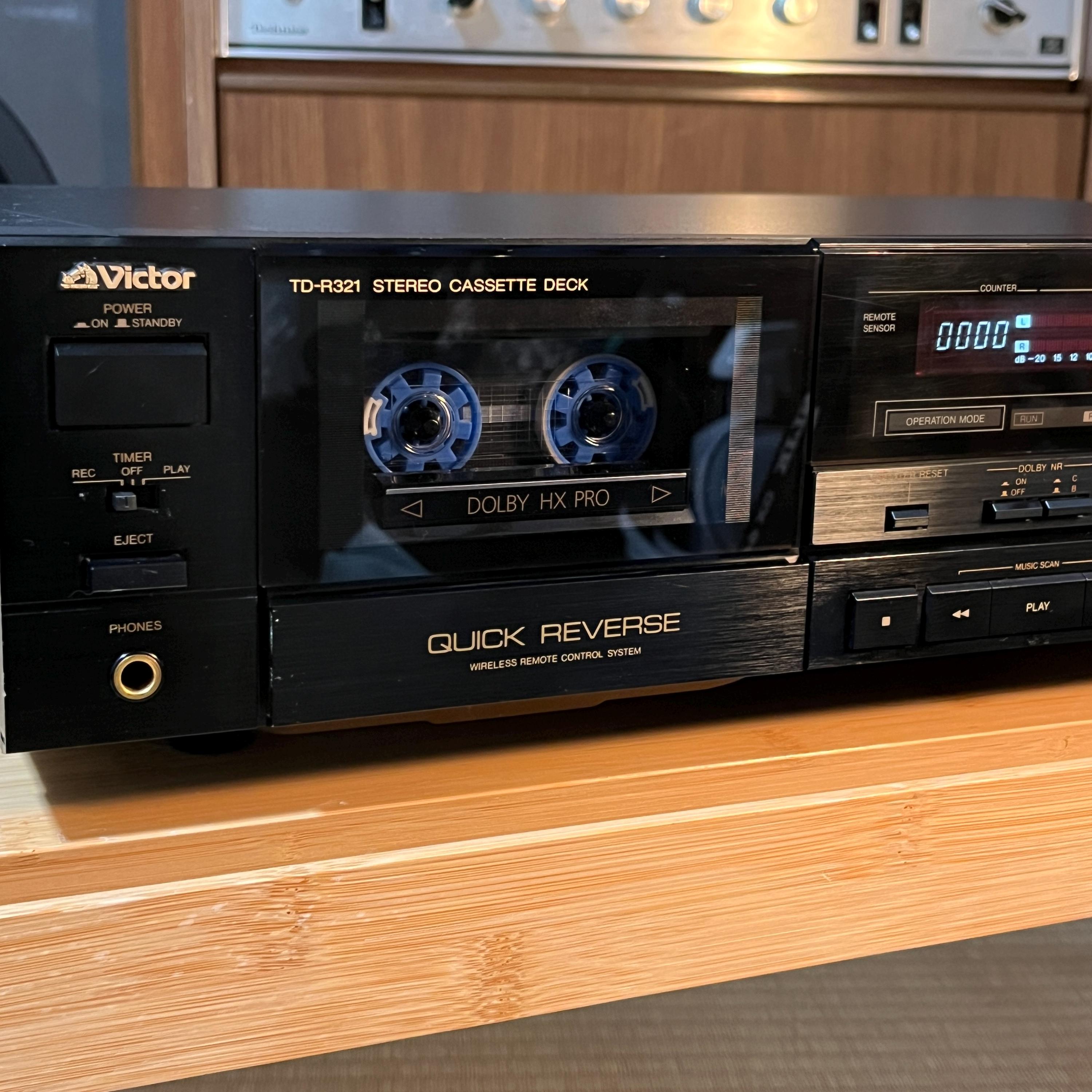 Victor Reverse Victor JVC TD-R321 Cassette Deck | Auto Reverse | Dolby HX Pro ...