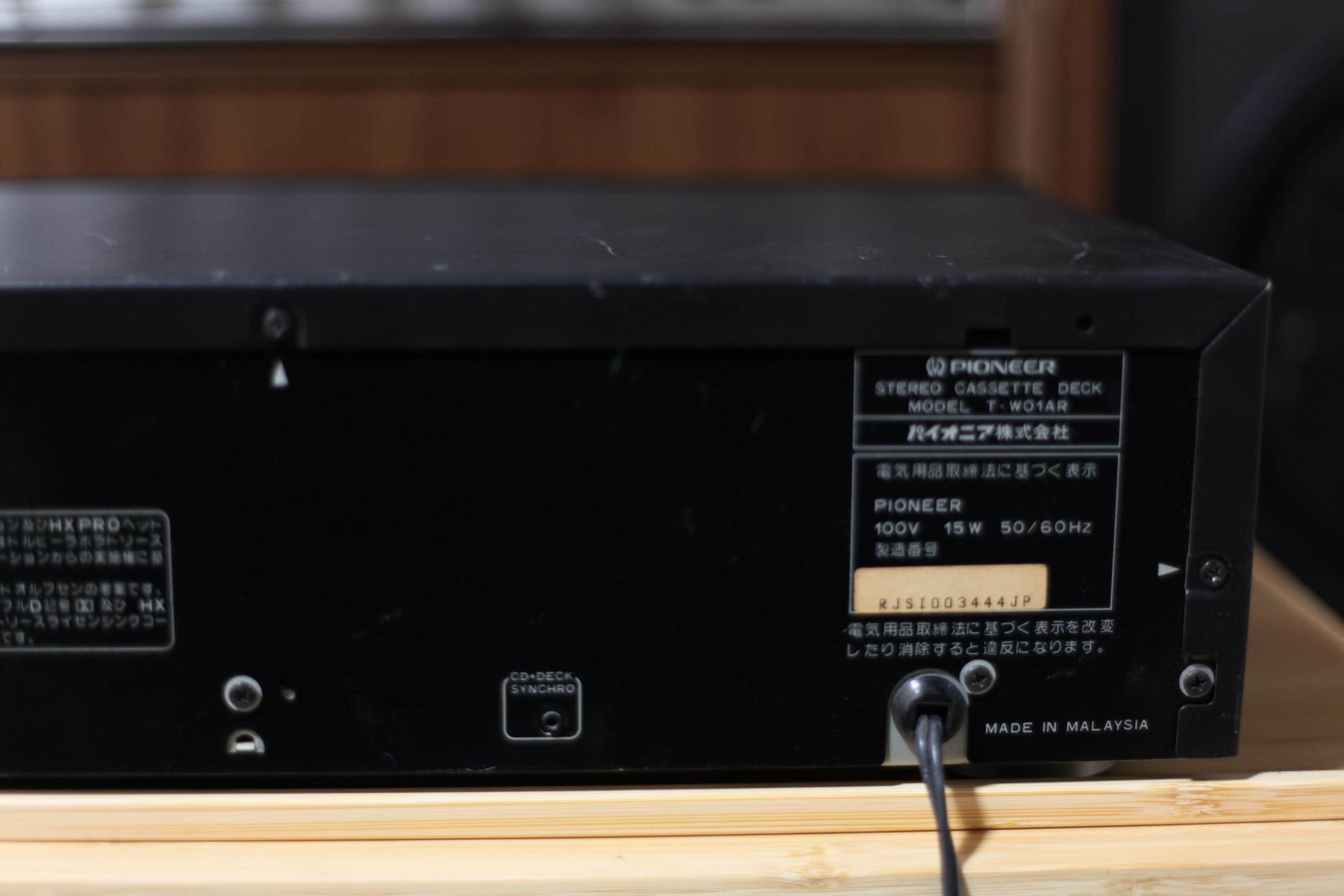 Pioneer T-W01AR Stereo Double Cassette Deck – Working Condition