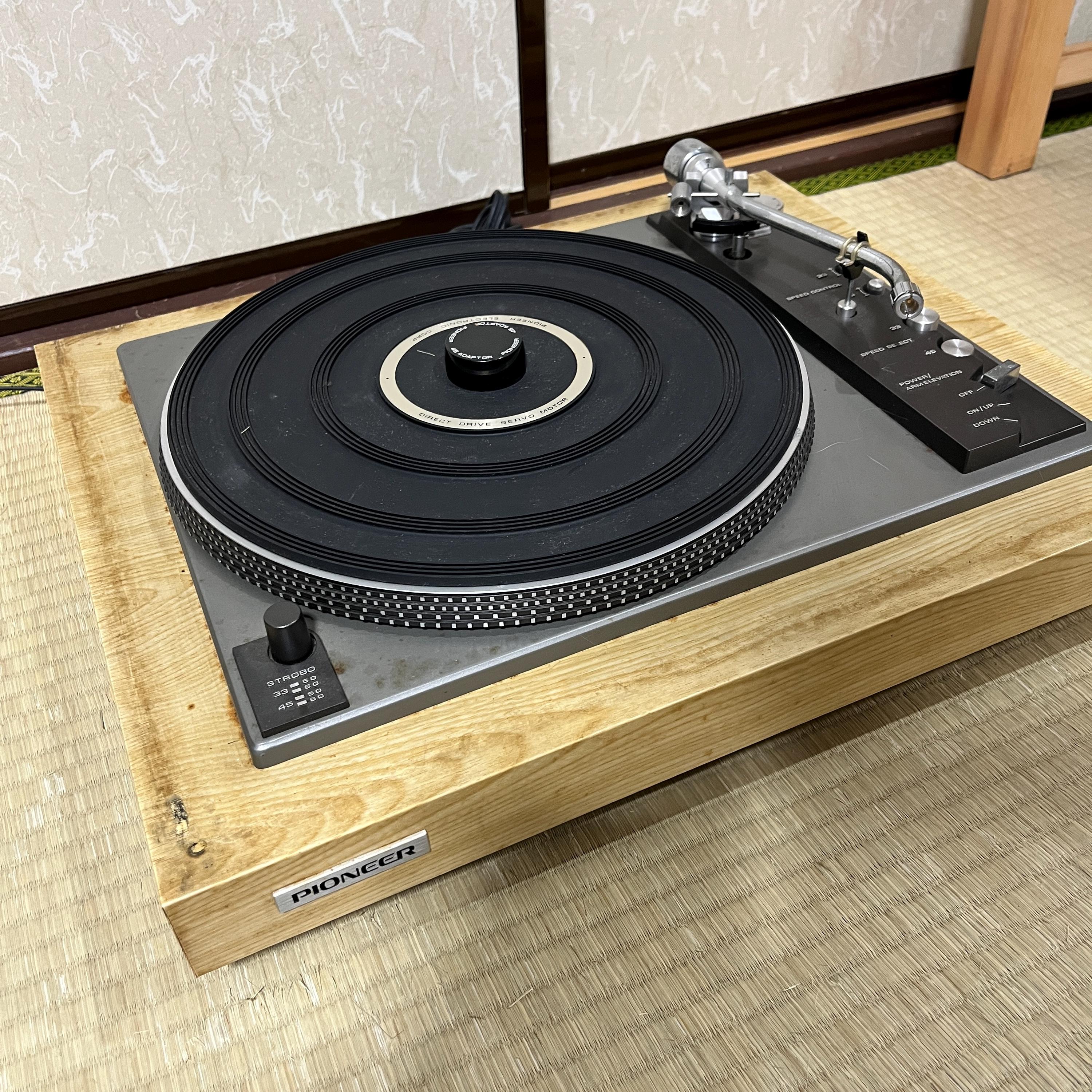 Pioneer ターンテーブル　PL-A58 ビンテージ パイオニア PL-A58 自動ターンテーブル – 回転動作 – 針