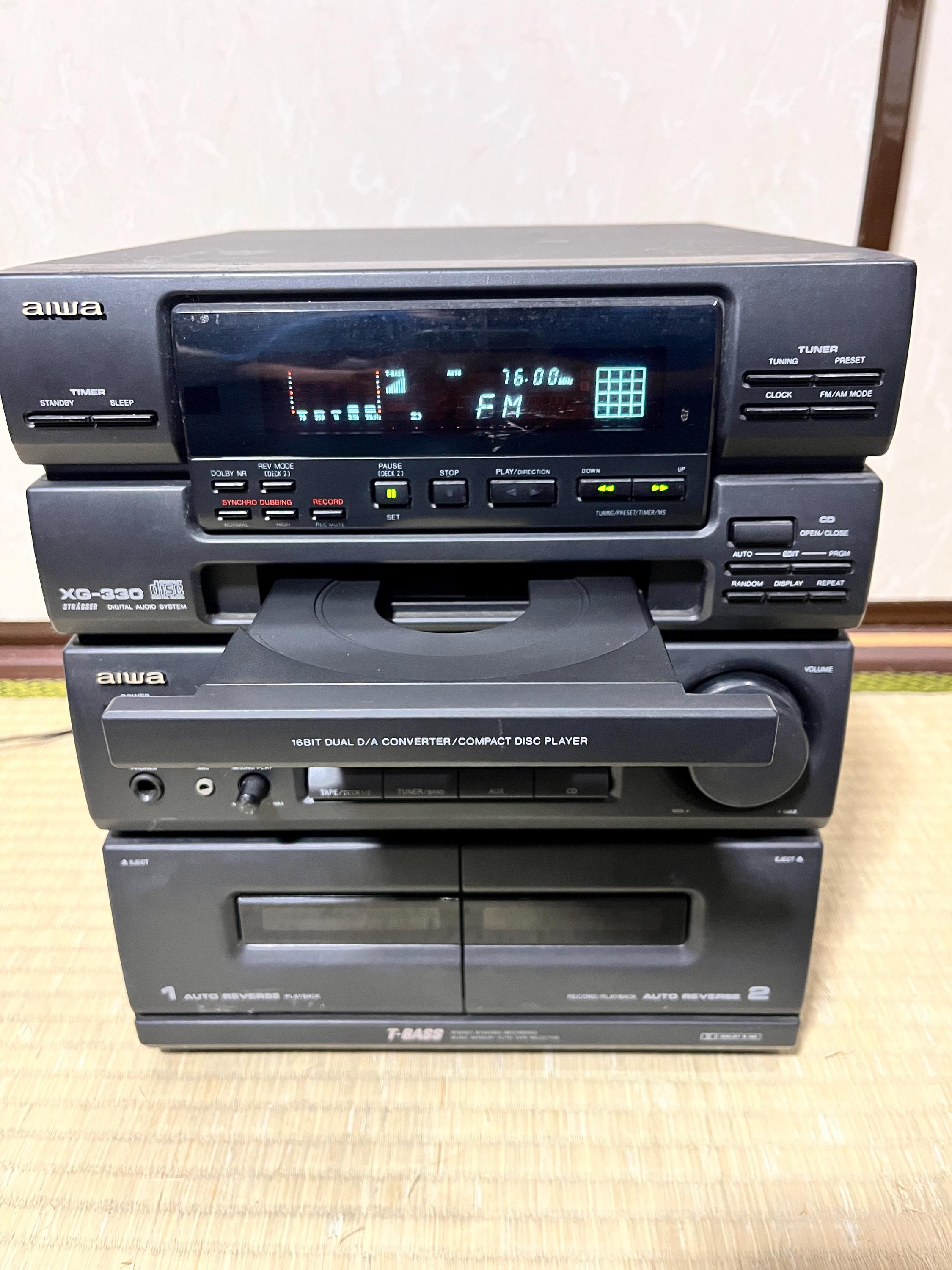Vintage Aiwa Stereo System XG-330 | Tuner Working (CD & Cassette