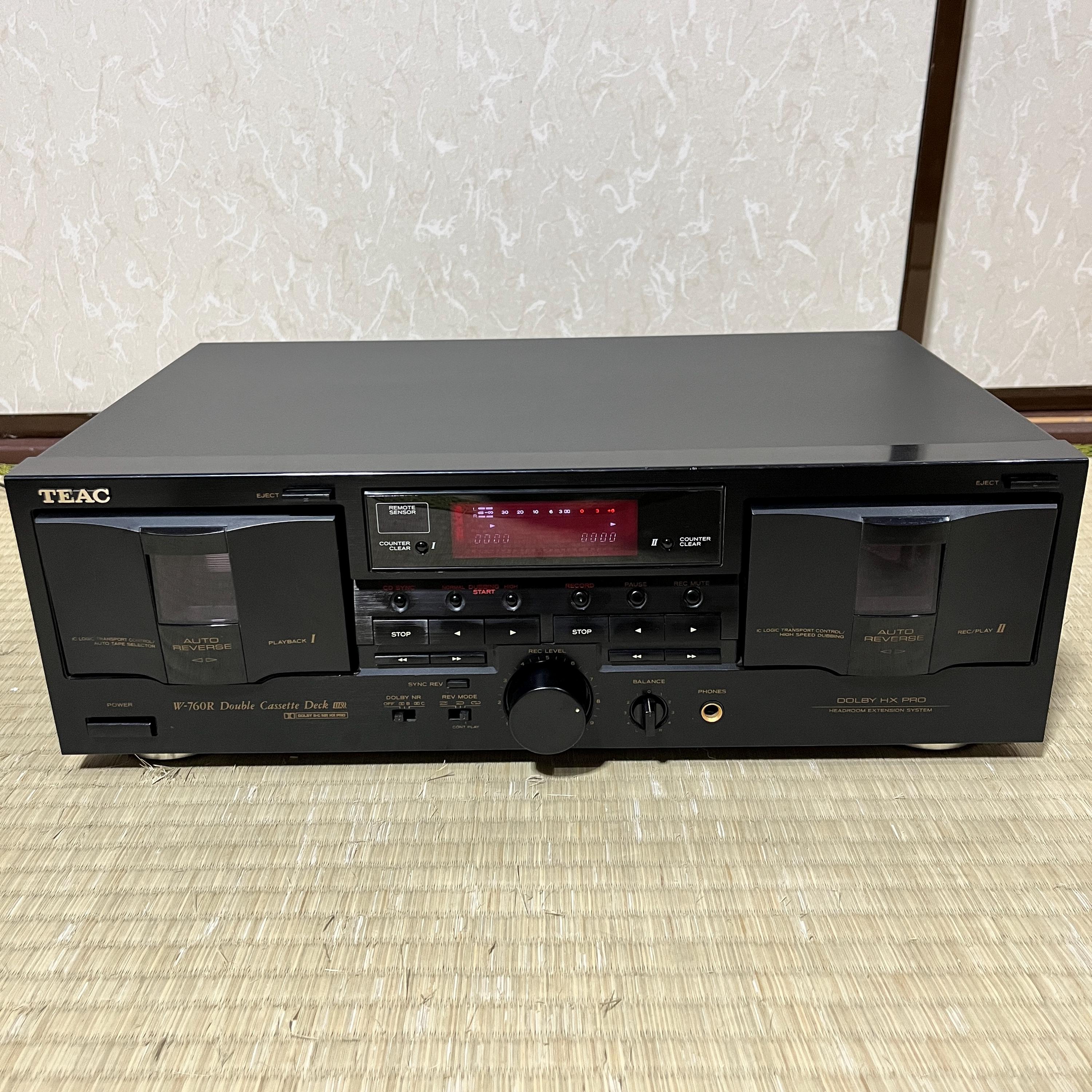 TEAC カセットデッキ　W-760R Vintage TEAC W-760R Double Cassette Deck – Auto-reverse, Dolby B/C