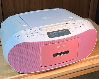 Sony CFS-W455 AM/FM Dual Cassette Player High Speed Dubbing 1995