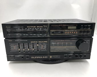 Amplificador Sansui de 33 CD-R + ecualizador gráfico y sintonizador de TV MP Sound. Funciona correctamente.