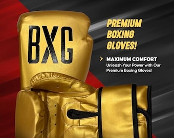 Adults Boxing Gloves Gold BXG