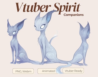 Luruno Dream Guardian PNGTuber Asset | Mystical Celestial Vtuber Pet Overlay | 2D Soft Fantasy Model for VTuber Streams