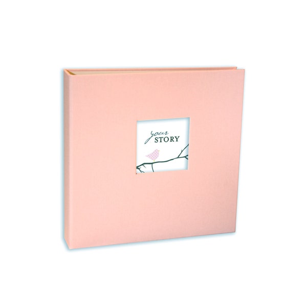 Girl Modern Baby Memory Book (Whimsy Pink Pages, Pink Cover 9.25 x 9.5)