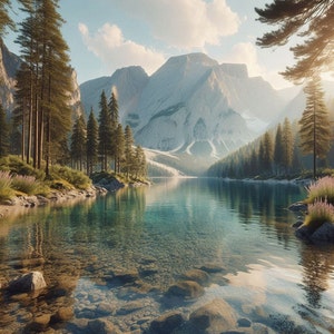 Rocky Mountain Lake Wallpaper Bundle 2 | Phone wallpaper | Desktop wallpaper | Tablet wallpaper