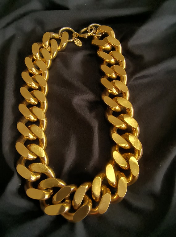 Vintage Erwin Pearl Goldtone Chain Link Choker