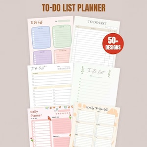 To Do List Printables book templates
