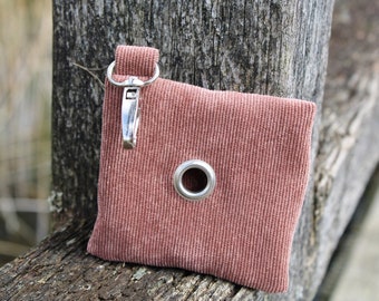 Poop bag dispenser • Poop bag holder • brown • corduroy