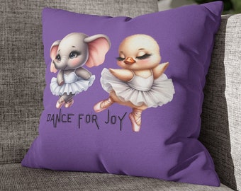 Pillowcase dance for joy home decor little dancers bedroom throw pillow cover cute simple design Square Pillowcase