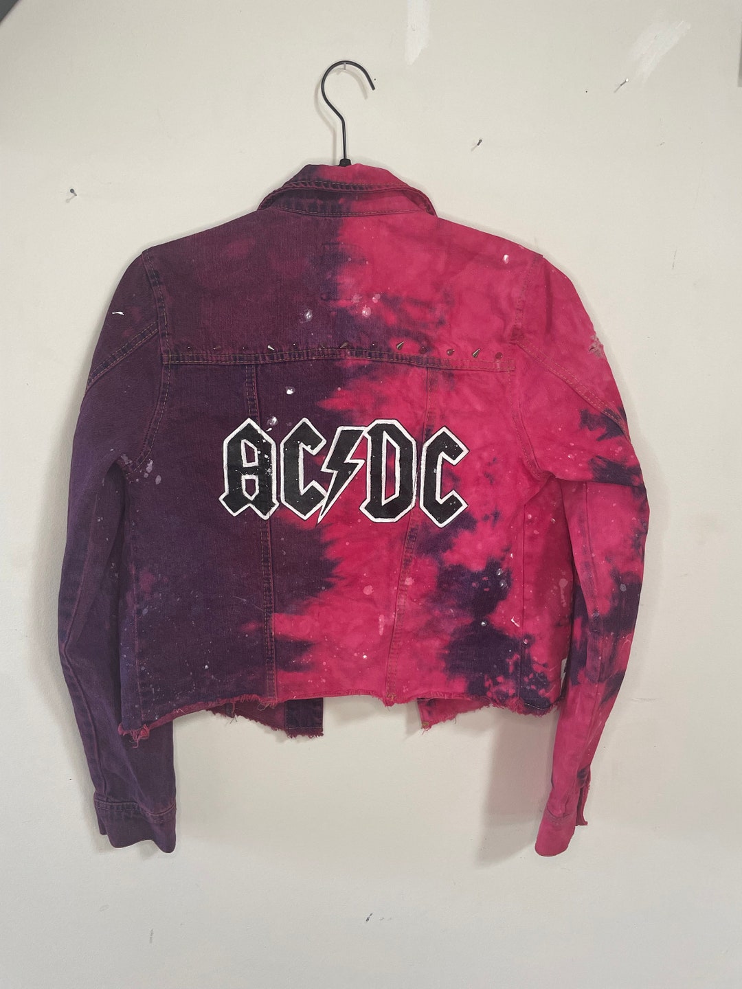 AC/DC Inspired Denim Jacket - Etsy
