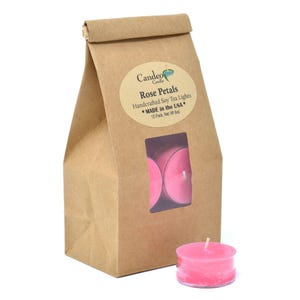 Rose Petals, Soy Tea Light 12-Pack