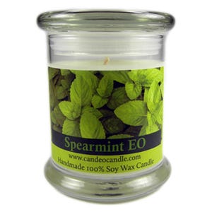 Spearmint Essential Oil, 9oz Soy Candle Jar