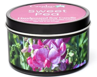 Sweet Pea, 6oz Soy Candle Tin