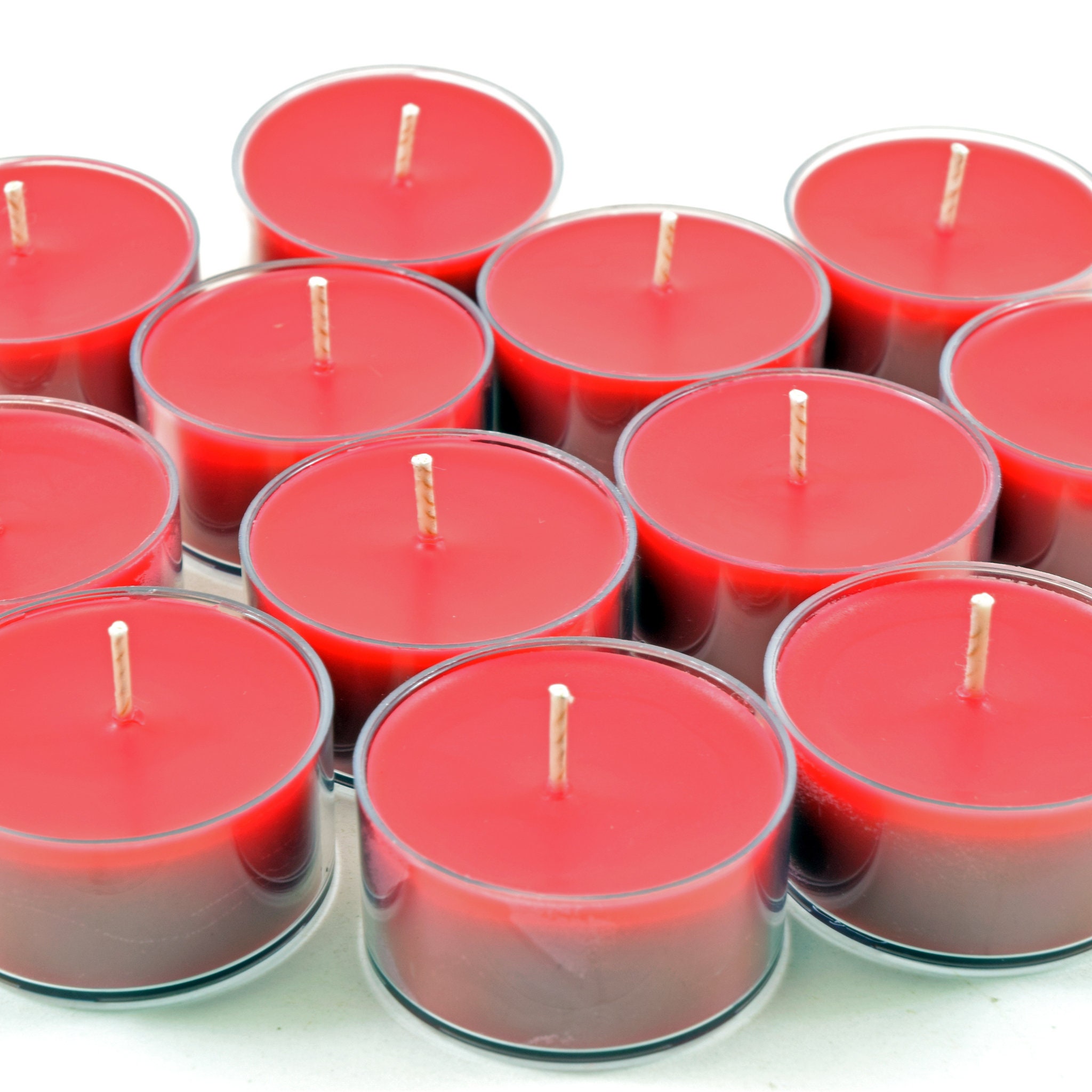Wild Cherry Soy Tea Lights 12pack Burns 5 Hours Each Etsy
