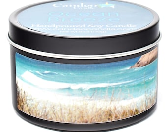 Ocean Breeze, 6oz Soy Candle Tin
