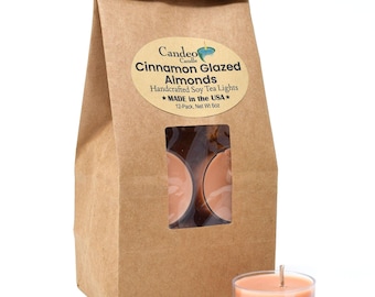 Cinnamon Glazed Almonds, Soy Tea Light 12-Pack