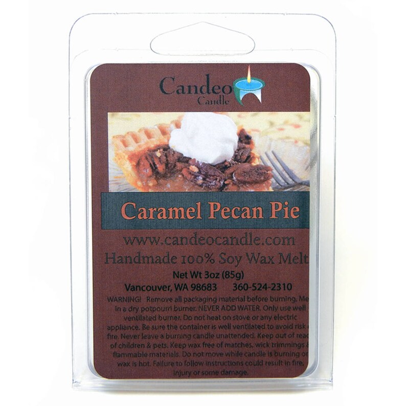 2Pack Caramel Pecan Pie Soy Melt Cubes by Candeo Candle
