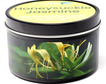 Honeysuckle Jasmine, 6oz Soy Candle Tin