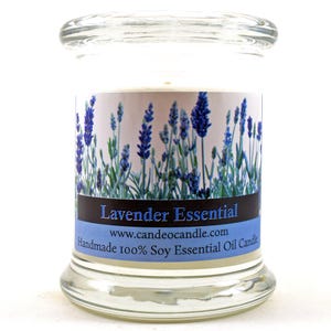 Lavender Essential Oil, 9oz Soy Candle Jar