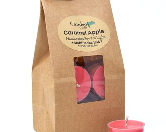 Caramel Apple, Soy Tea Light 12-Pack