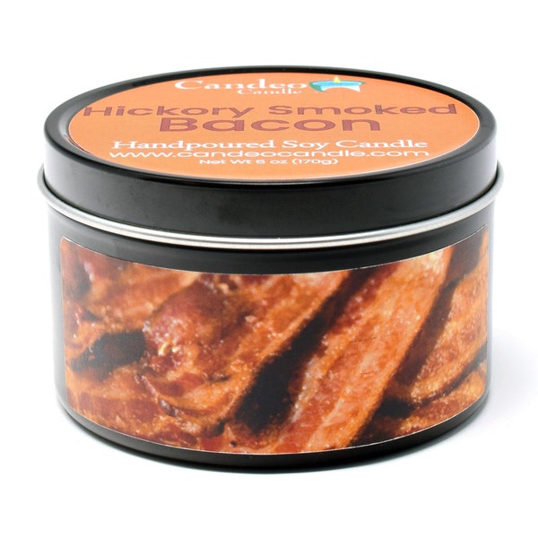 Hickory Smoked Bacon, 6oz Soy Candle Tin