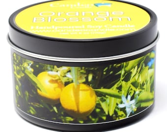 Orange Blossom, 6oz Soy Candle Tin